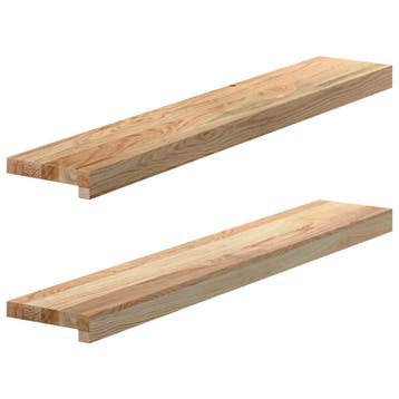 vidaXL Vensterbanken 2 st onbehandeld 90x15x2 cm massief, Verzenden, Nieuw