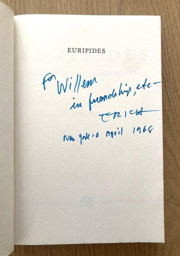 Gesigneerd: Erich Segal - Euripides - 1968