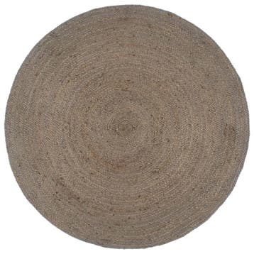 vidaXL Vloerkleed handgemaakt rond 210 cm jute grijs, Verzenden, Nieuw, Grijs