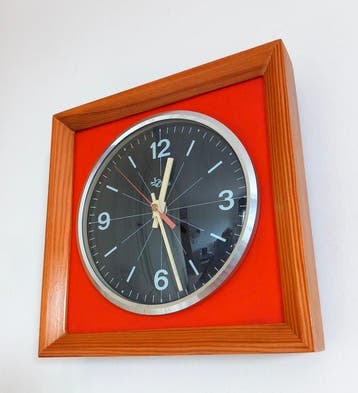 Wandklok - Diamantini Domeniconi - Glas, Hout, Aluminium -