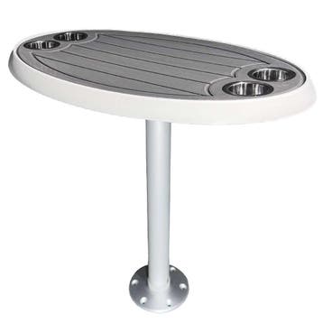 Ovale Boottafel Set 46x76cm Wit Inclusief Foam Inleg Antraci, Ophalen of Verzenden, Nieuw