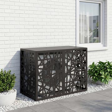 vidaXL Airconditioner hoes Zwart 100 x 50 x 70 cm Staal, Verzenden, Nieuw