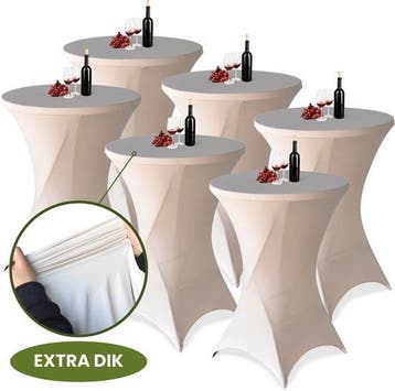 Statafelrok Champagne / Beige x 6 – 80-85 x 110 cm met Opbe, Verzenden, Nieuw