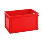 Stapelbak, 600x400x320 mm, euronorm, rood pp, nieuw, Ophalen of Verzenden