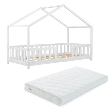 Kinderbed Treviolo met uitvalbeveiliging en matras 80x160 wi, Verzenden, Nieuw