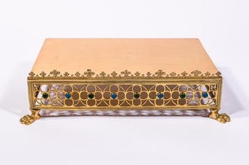 Tabor, 19e-eeuw, glazen stenen - Messing - 1850-1900