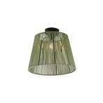 Japandi buiten plafondlamp met groen touw IP54 - Jayla, Verzenden, Nieuw