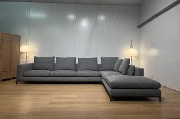 NIEUW Minotti Andersen Hoekbank NP €25000 + GARANTIE, Hoekbank, Ophalen of Verzenden, Vierpersoons of meer, Design Bank Bankstel Zetel Hoekbank Minotti