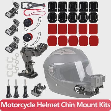 Motorhelm Mount Kit voor GoPro, SJCAM, AKASO, Insta360 - Kin, Verzenden, Nieuw