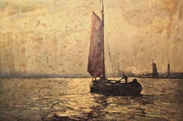 European School (XX) - Sailing Boat in Golden Light