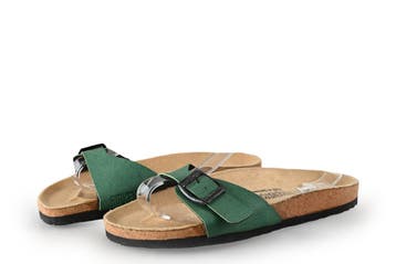 Birkenstock Slippers in maat 38 Groen, Slippers, Verzenden, Zo goed als nieuw, Groen