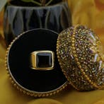 Gouden heren zegelring met onyx; pinkring, Gebruikt, Overige kleuren, Heer, Ophalen of Verzenden