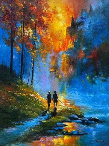 Alexander Nakonechny (1971) - Walking by the river