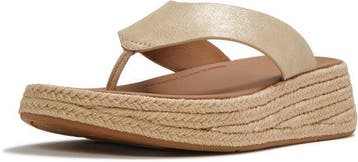 FitFlop Maat 36 F-Mode Espadrille Shimmersuede Toe-Post Sand, Kleding | Dames, Verzenden, Nieuw