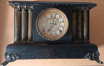 Tafel/bureauklokken - Vintage Hout, Messing - 1910-1920 -