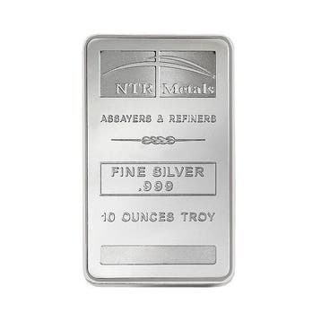 10 troy ounce - Zilver .999 - 10 oz NTR .999 Fine Silver Bar