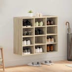 vidaXL Schoenenkast Sonoma Eiken 77,5 x 30 x 67 cm Bewerkt, Verzenden, Nieuw