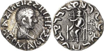 Drachme 40/1 v Chr, Indogriechen Hermaios ca 105-90 v Chr, Verzenden