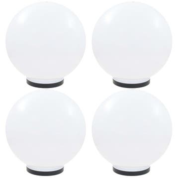 vidaXL LED-bollampen 4 st rond 40 cm PMMA, Tuin en Terras, Verzenden, Nieuw, Kunststof
