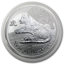 Lunar II - Year of the Tiger - 10 oz 2010 (16.727 oplage), Verzenden, Losse munt, Zilver