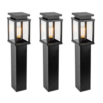 3x Jersey Tuinlamp Zwart 60cm met LED Tuinverlichting, Verzenden, Nieuw