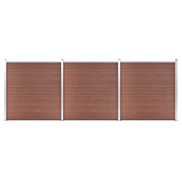 vidaXL Schutting 526x186 cm HKC bruin, Verzenden, Nieuw, Hout