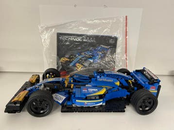 Technic Style Blauwe Formule 1 Racewagen - Schaal 1:14 (Met, Kinderen en Baby's, Nieuw