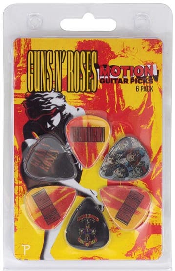 Guns N' Roses 6-pack Medium plectrum officiële merchandise, Verzamelen, Muziek, Artiesten en Beroemdheden, Ophalen of Verzenden