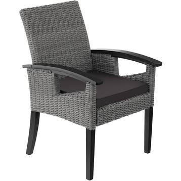Wicker tafel Foggia met 6 stoelen Rosarno - grijs, Verzenden, Nieuw