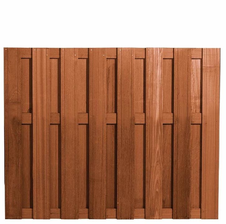 Bangkirai Tuinscherm 15-planks 150 x 180 cm, Tuin en Terras, Schuttingen