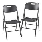 Klapstoel Ljusnarsberg set van 2 tuinstoelen 87x46x53 cm zwa, Huis en Inrichting, Stoelen, Verzenden, Nieuw