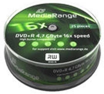 DVD+R MediaRange 4.7GB 25pcs Spindel 16x - dvd, Verzenden, Nieuw in verpakking