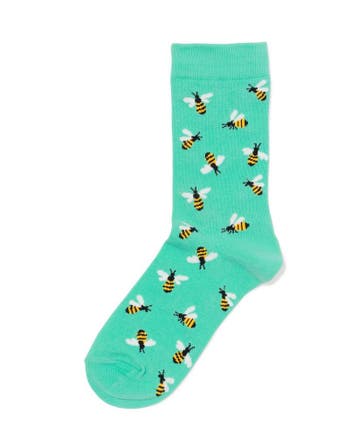 HEMA Sokken voor volwassenen just bee yourself groen, Verzenden, Nieuw, Groen