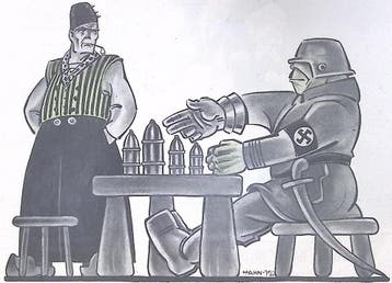 Hitlers aanbod aan Nederland op spotprent (lijst optie), Verzenden