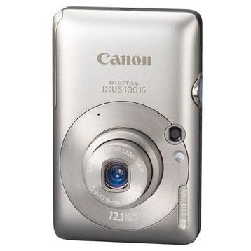 Canon IXUS 100 IS Digitale Compact Camera - Zilver (In doos), Verzenden, Zo goed als nieuw