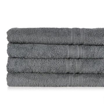 Handdoek Antraciet 50x100cm 100% Katoen - Treb ADH, Verzenden, Nieuw, Overige kleuren, Theedoek of Handdoek