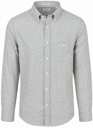 Gant Overhemd Flanel Ruit Blauw maat 3XL Heren, Kleding | Heren, Verzenden, Nieuw, Blauw, GANT