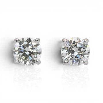 Oorbellen - 18 karaat Witgoud - 2.01ct. tw. Diamant, Nieuw
