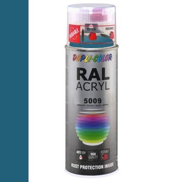 Dupli-Color Ral Acryl Ral 5009 Azuur blauw Hoogglans 400 ml, Ophalen of Verzenden, Nieuw