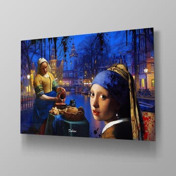 Fabian mixed art schilderijen op hoogglans plexiglas!, Verzenden