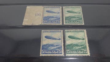 Duitse Rijk 1936 - luchtpostzegels - 606-607** x/y MNH, Gestempeld