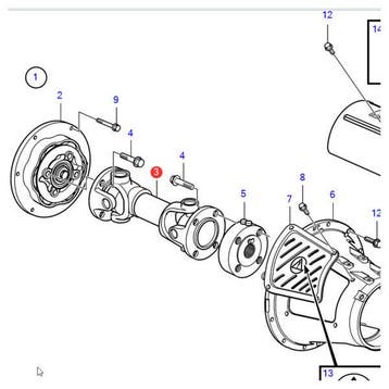 Bieden: Volvo Penta engine drive shaft link L335, Ophalen of Verzenden, Nieuw, Motor en Techniek, Zeilboot of Motorboot