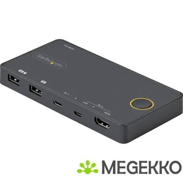 StarTech.com 2 Port Hybride USB-A + HDMI & USB-C KVM Switch, Verzenden, Nieuw