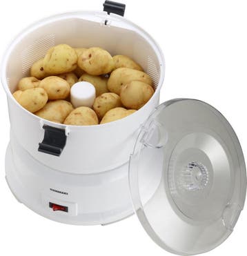 Aardappelschiller elektrisch - Aardappelschilmachine- Wit -, Verzenden, Zo goed als nieuw