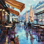 Néo Pablo - Café Terrasse Après la Pluie – 100% original