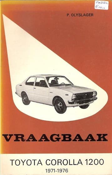 Vraagbaak Toyota Corolla 1200, 1971-1976, Verzenden