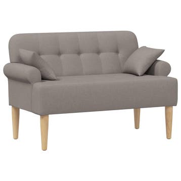 vidaXL Loungebank met knopencomfort Taupe 120 x 65 x 79 cm, Huis en Inrichting, Banken | Bankstellen, Verzenden, Nieuw, Stof, Minder dan 150 cm