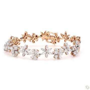 Armband - 14 karaat Roségoud - 2.98ct. tw. Diamant, Nieuw