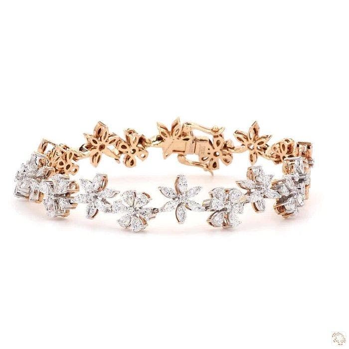 Armband - 14 karaat Roségoud - 2.98ct. tw. Diamant, Sieraden, Tassen en Uiterlijk, Armbanden