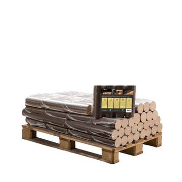 Ronde beuk briketten 15 pakken x 10kg (150kg), Tuin en Terras, Minder dan 3 m³, Ophalen of Verzenden, Blokken